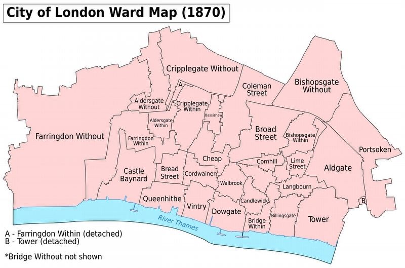 City of London Ward Map (1870). Click for full size. City of London Ward Map (1870) image. Click for full size.