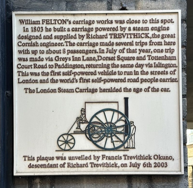 The London Steam Carriage Marker image. Click for full size.