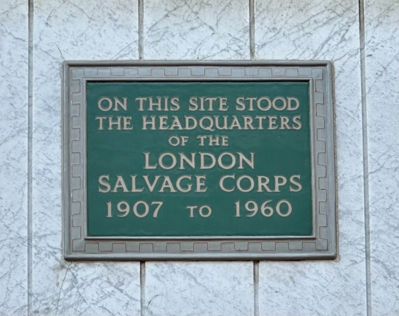 London Salvage Corps Marker. Click for full size. London Salvage Corps Marker image. Click for full size.