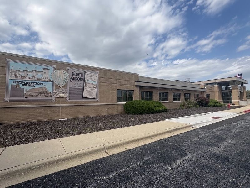 Two murals at the North Aurora Police Department building. Click for full size. Two murals at the North Aurora Police Department building image. Click for full size.