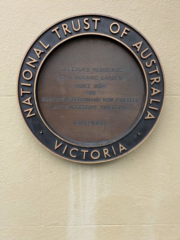 Director's Residence Royal Botanic Gardens Marker. Click for full size. Director's Residence Royal Botanic Gardens Marker image. Click for full size.