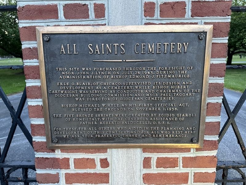 All Saints Cemetery Marker image. Click for full size.