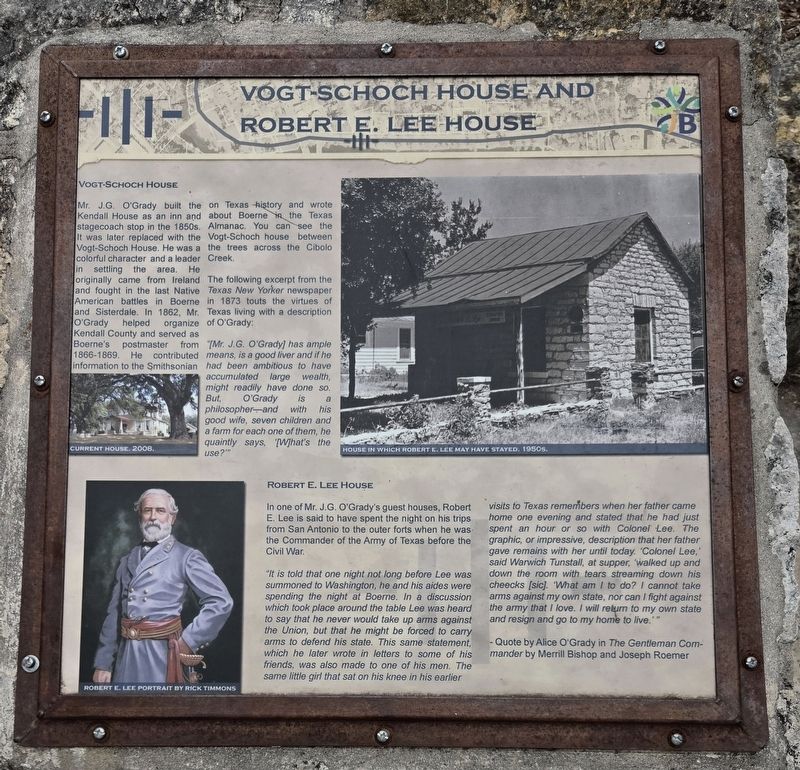 Vogt-Schoch House and Robert E. Lee House Marker image. Click for full size.