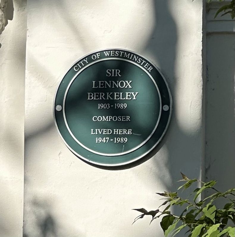 Sir Lennox Berkeley Marker image. Click for full size.