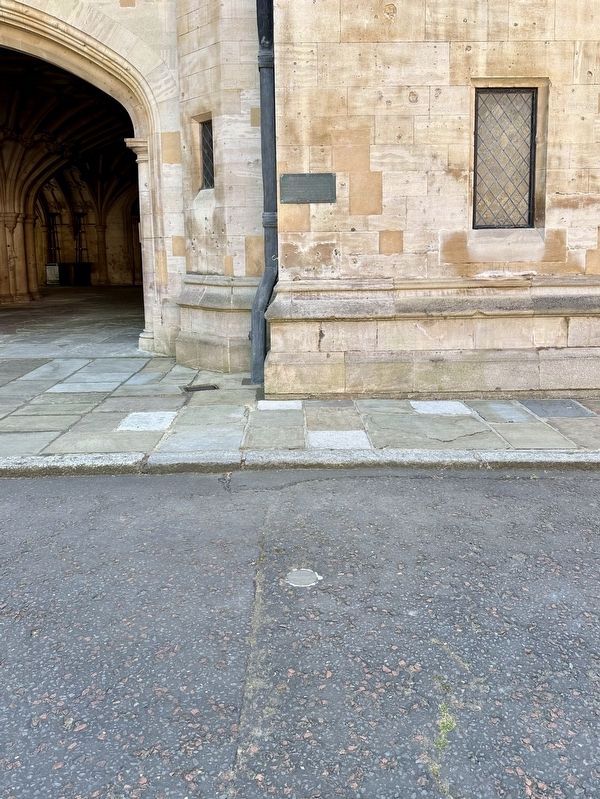 Zeppelin Bomb Damage Marker - wide view image. Click for full size.