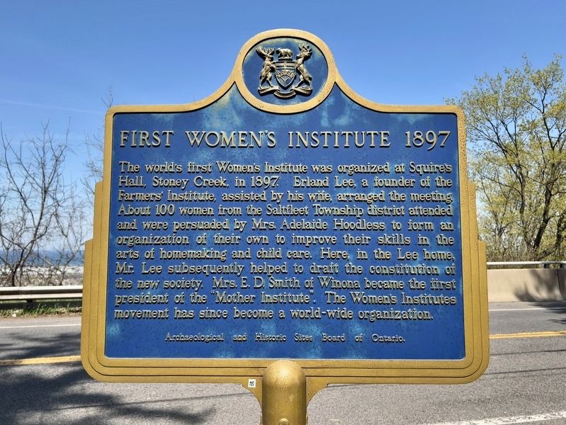 First Women’s Institute 1897 Marker. Click for full size. First Women’s Institute 1897 Marker image. Click for full size.