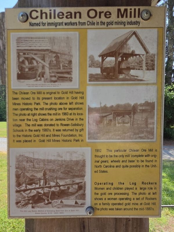 Chilean Ore Mill Marker. Click for full size. Chilean Ore Mill Marker image. Click for full size.
