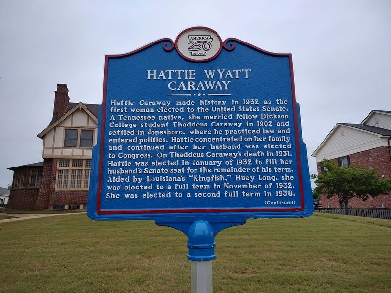 Hattie Wyatt Caraway Marker image. Click for full size.
