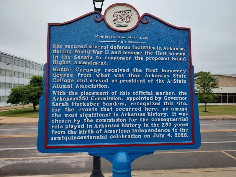 Hattie Wyatt Caraway Marker image. Click for full size.
