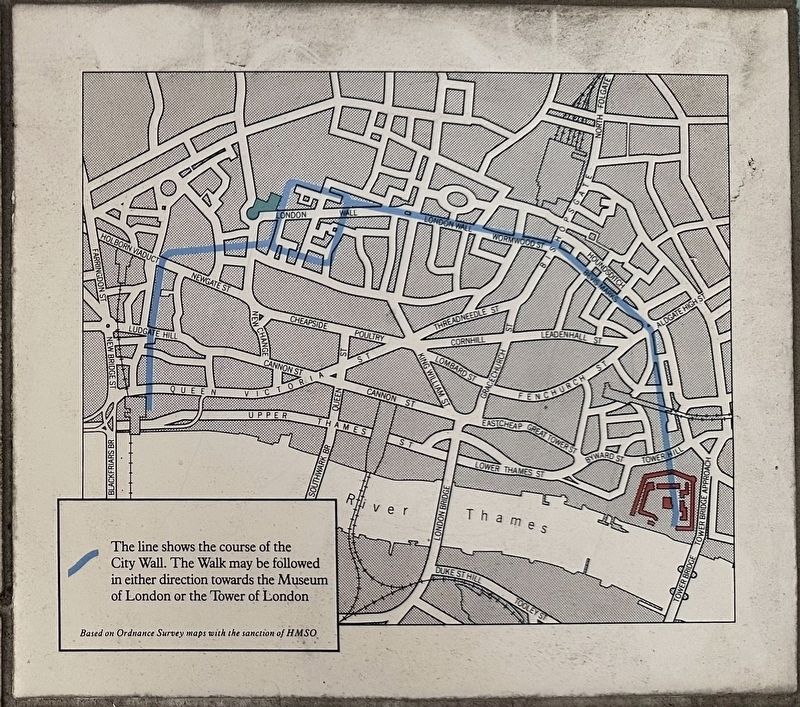 Marker map - London Wall Walk image. Click for full size.