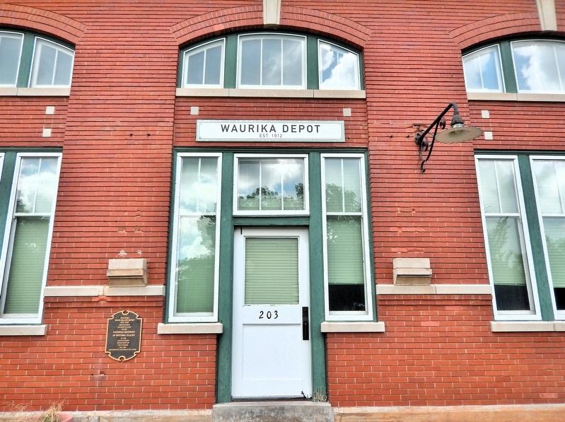 Waurika Rock Island Depot Marker. Click for full size. Waurika Rock Island Depot Marker image. Click for full size.