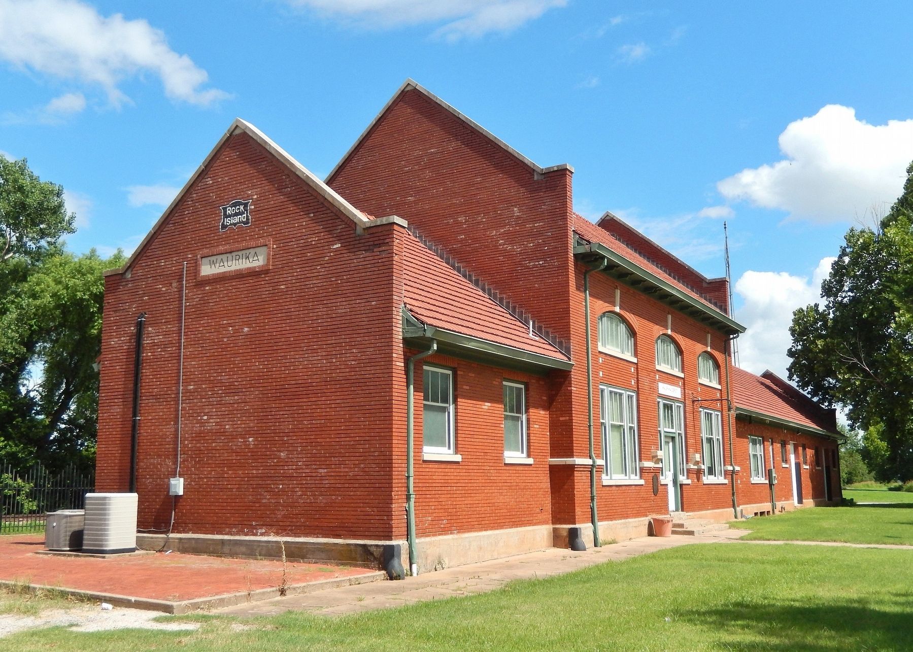 Waurika Rock Island Depot (<i>northwest elevation</i>). Click for full size. Waurika Rock Island Depot (<i>northwest elevation</i>) image. Click for full size.