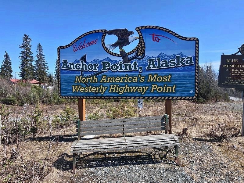 Anchor Point Alaska Marker. Click for full size. Anchor Point Alaska Marker image. Click for full size.
