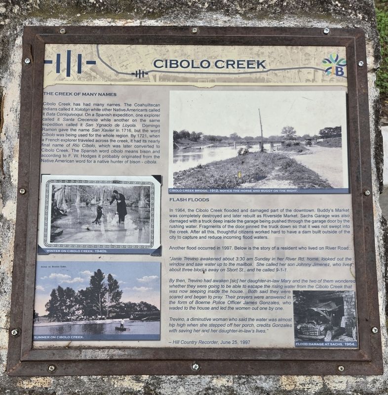 Cibolo Creek Marker image. Click for full size.