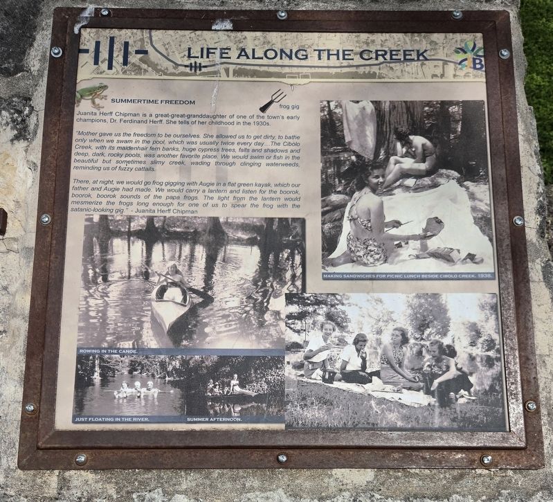 Life Along the Creek Marker image. Click for full size.