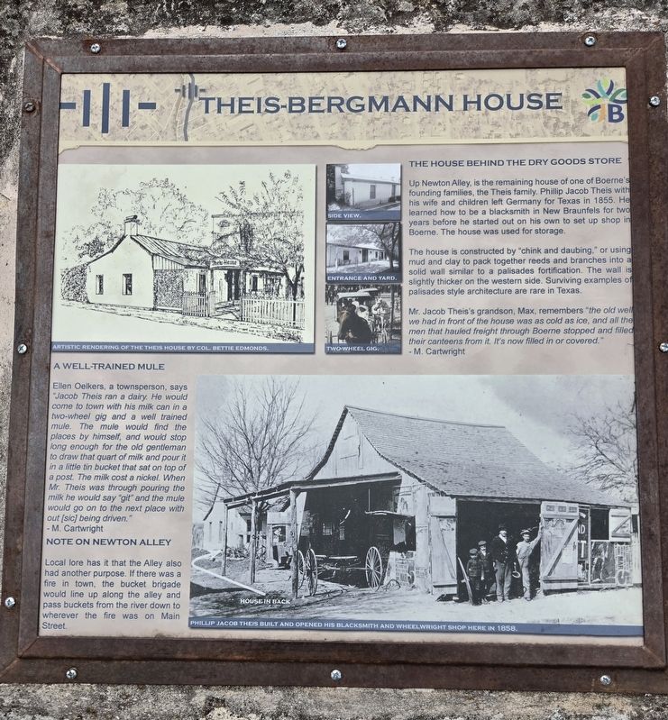 Theis-Bergmann House Marker image. Click for full size.