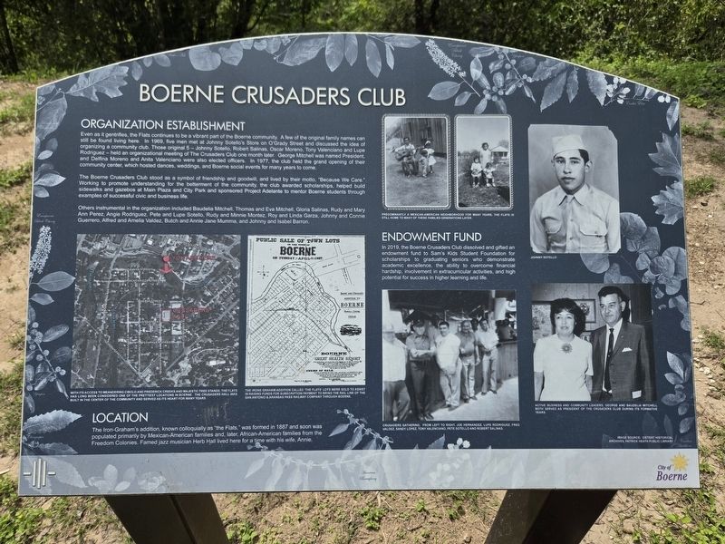 Boerne Crusaders Club Marker image. Click for full size.