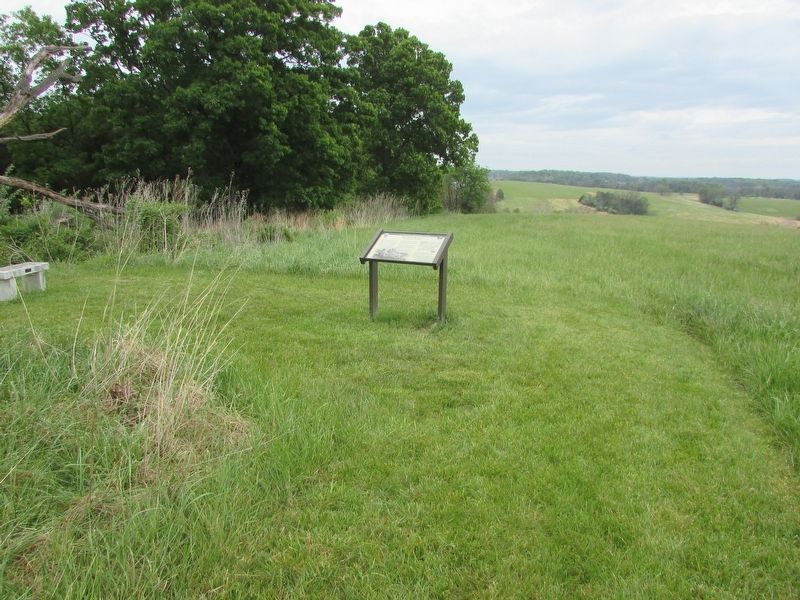 Marker on Fisher's Hill Battlefield hiking trail image. Click for full size.
