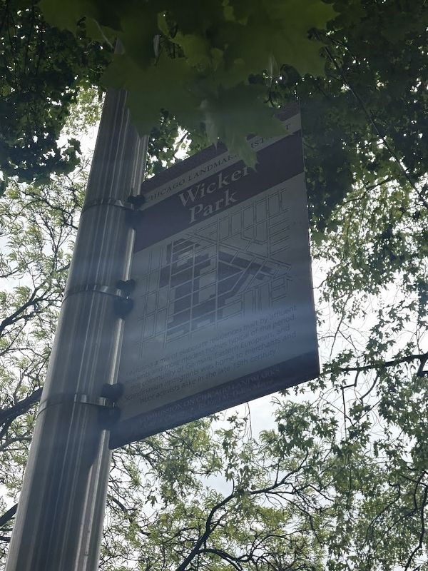 Wicker Park Marker (north-facing side) image. Click for full size.