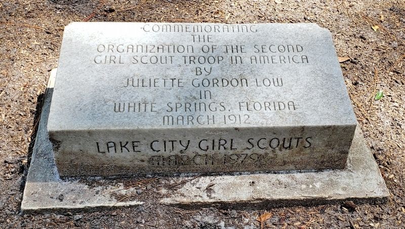 Commemorating the Organization of the Second Girl Scout Troop in America Marker. Click for full size. Commemorating the Organization of the Second Girl Scout Troop in America Marker image. Click for full size.
