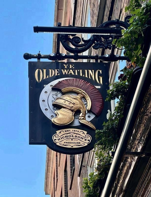 Ye Olde Watling pub sign. Click for full size. Ye Olde Watling pub sign image. Click for full size.