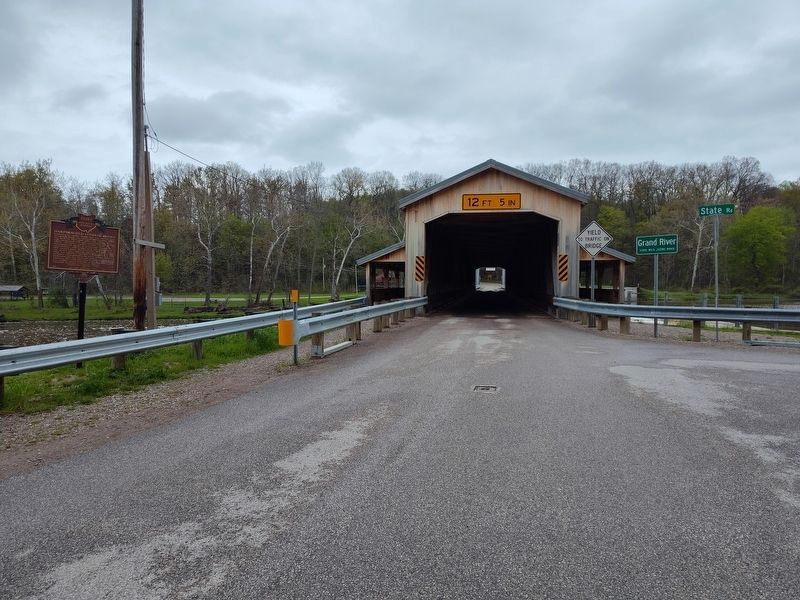 Harpersfield Covered Bridge Marker. Click for full size. Harpersfield Covered Bridge Marker image. Click for full size.
