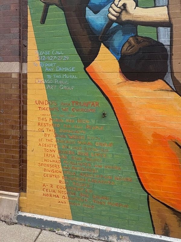 Unidos para Triunfar Mural, text in left corner image. Click for full size.