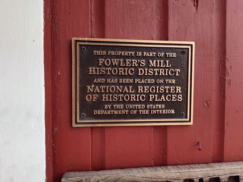 Fowlers Mill NRoHP Plaque. Click for full size. Fowlers Mill NRoHP Plaque image. Click for full size.