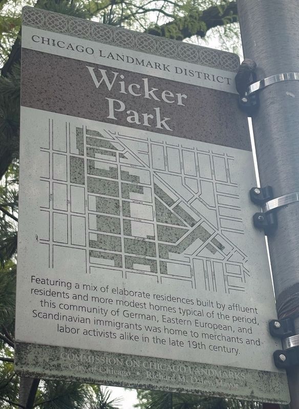 Wicker Park Marker, south-facing side image. Click for full size.