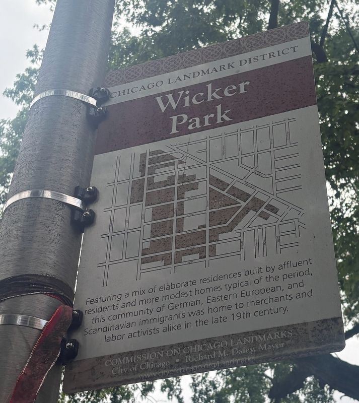 Wicker Park Marker, north-facing side image. Click for full size.