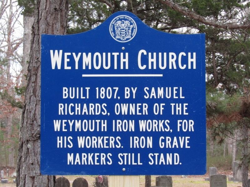 Weymouth Church Marker. Click for full size. Weymouth Church Marker image. Click for full size.