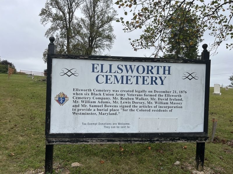 Ellsworth Cemetery Marker. Click for full size. Ellsworth Cemetery Marker image. Click for full size.