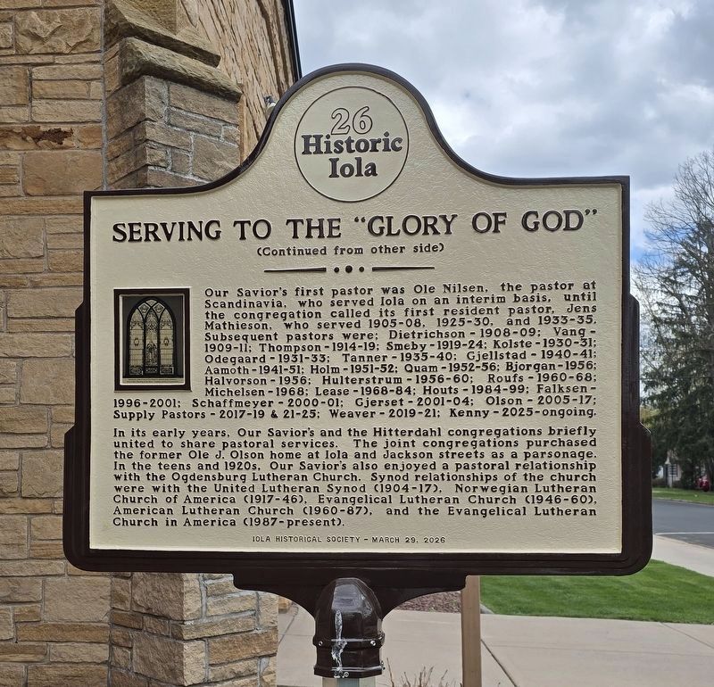 Serving to The "Glory of God" (continued from other side). Click for full size. Serving to The "Glory of God" (continued from other side) image. Click for full size.