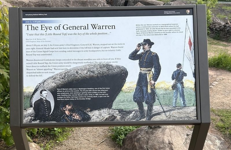The Eye of General Warren Marker. Click for full size. The Eye of General Warren Marker image. Click for full size.