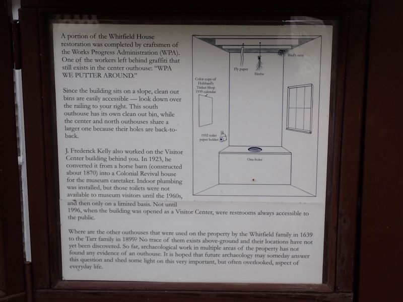 Outhouse Exhibit Marker. Click for full size. Outhouse Exhibit Marker image. Click for full size.