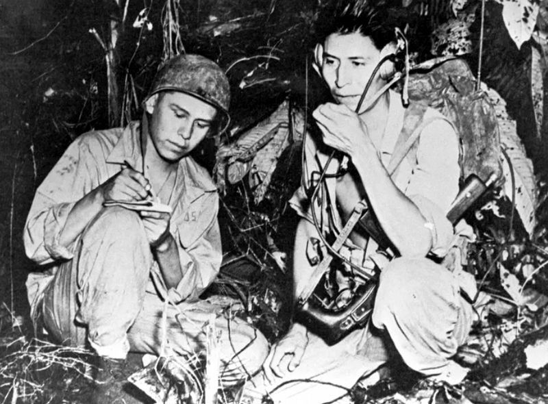 Navajo Code Talkers. Click for more information. Navajo Code Talkers image. Click for more information.