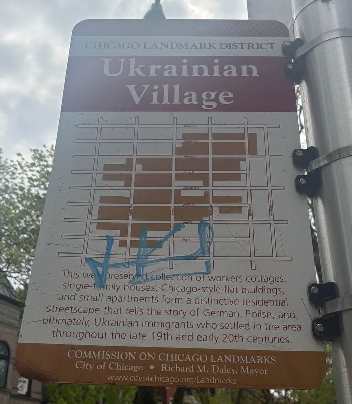 Ukrainian Village Marker, Side Two image. Click for full size.