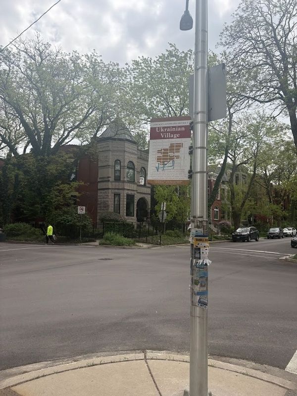 Ukrainian Village Marker, facing southeast image. Click for full size.