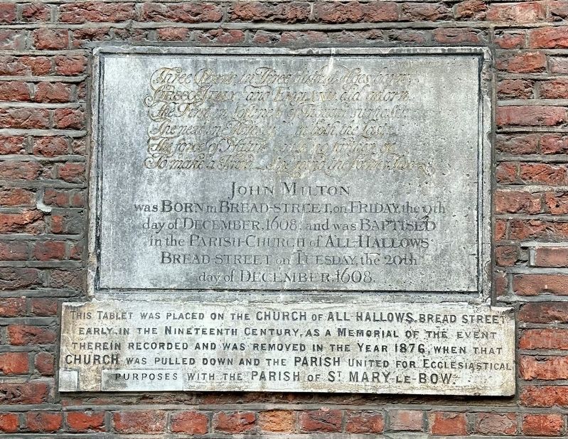 John Milton Marker. Click for full size. John Milton Marker image. Click for full size.