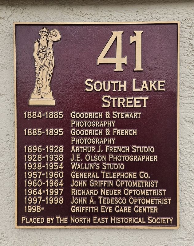 41 South Lake Street Marker image. Click for full size.
