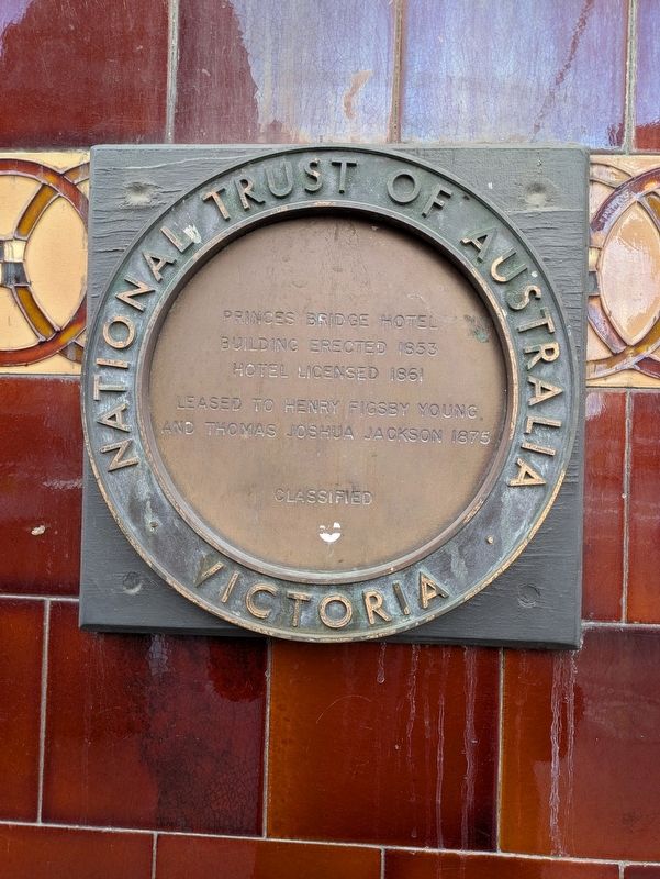 The second Princes Bridge Hotel Marker. Click for full size. The second Princes Bridge Hotel Marker image. Click for full size.