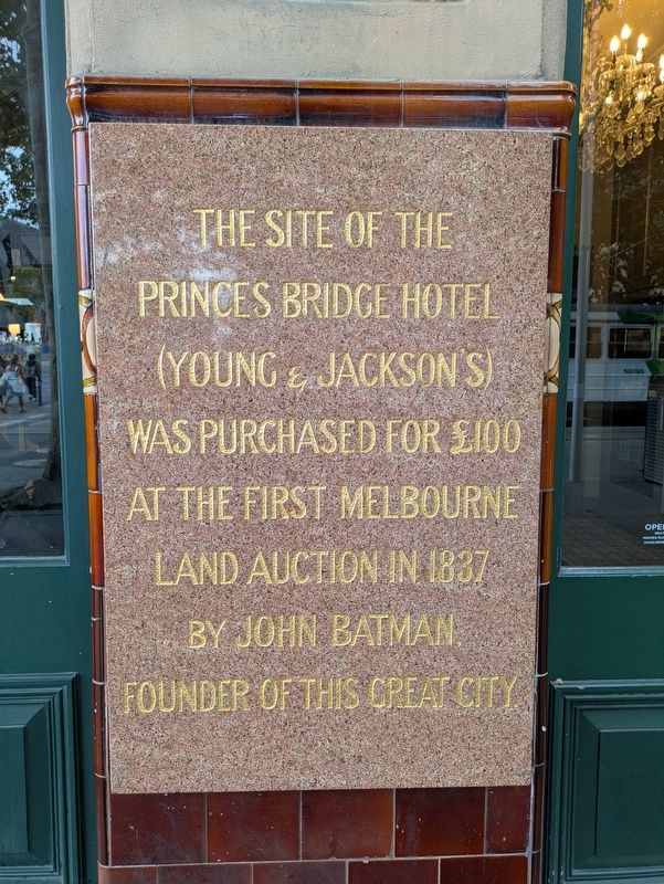 The First Melbourne Land Auction Marker. Click for full size. The First Melbourne Land Auction Marker image. Click for full size.