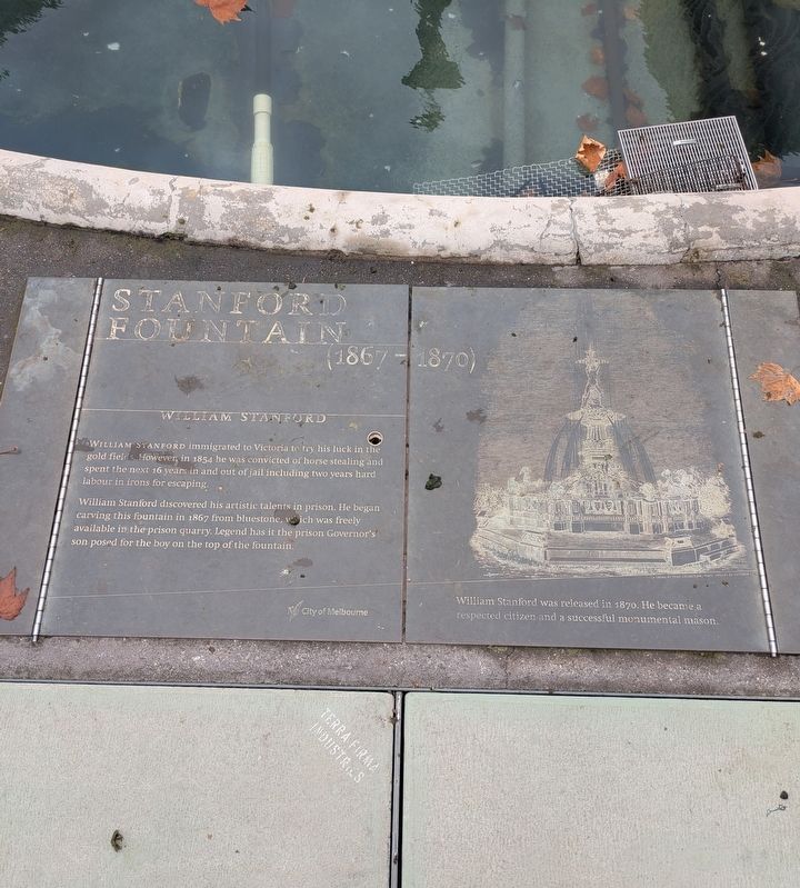Stanford Fountain Marker. Click for full size. Stanford Fountain Marker image. Click for full size.
