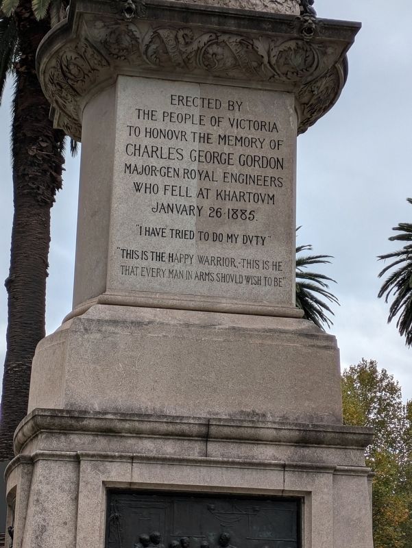 Charles George Gordon Marker. Click for full size. Charles George Gordon Marker image. Click for full size.