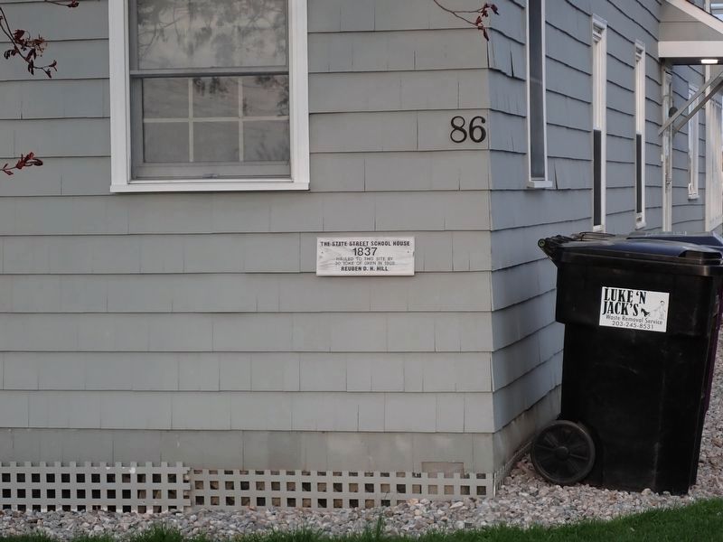 The State Street School House Marker. Click for full size. The State Street School House Marker image. Click for full size.