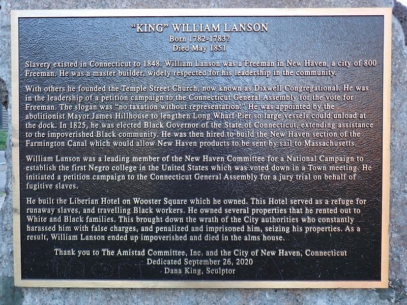 "King" William Lanson Marker image. Click for full size.