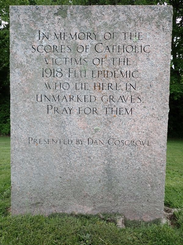 1918 Flu Epidemic Victims Marker. Click for full size. 1918 Flu Epidemic Victims Marker image. Click for full size.