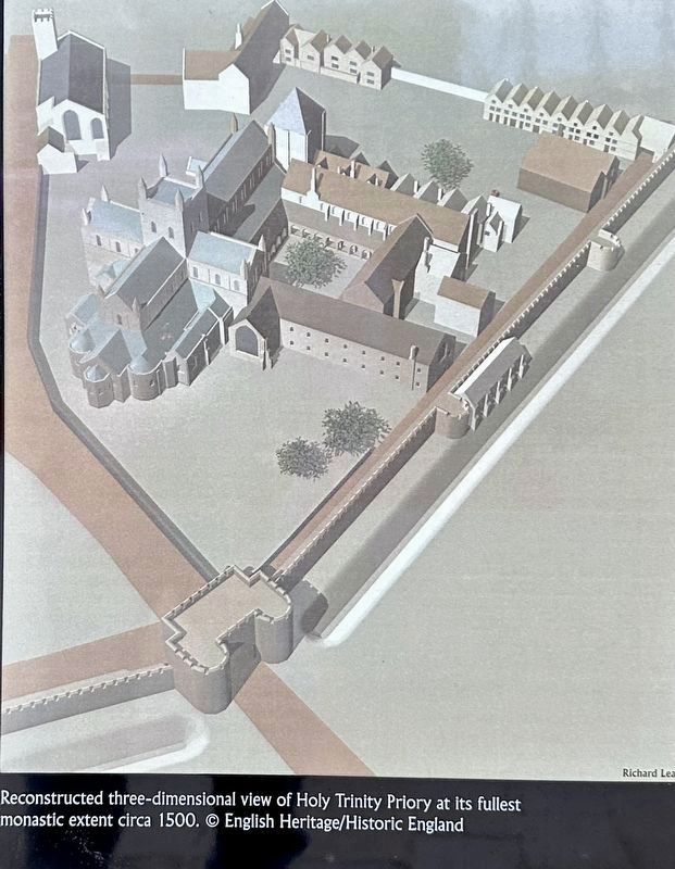 Marker illustration: Reconstructed view of Holy Trinity Priory image. Click for full size.