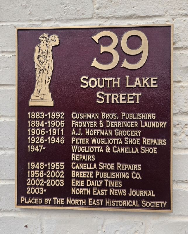 39 South Lake Street Marker. Click for full size. 39 South Lake Street Marker image. Click for full size.