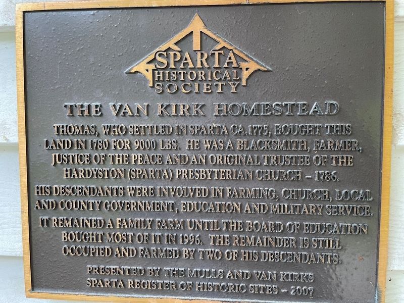 The Van Kirk Homestead Marker. Click for full size. The Van Kirk Homestead Marker image. Click for full size.